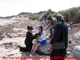 On the beach with the trusty DAT recorder